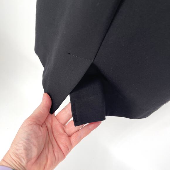 Boston Proper Scoop Neck Racerback Dress Sz 12 Black Sleeveless Bodycon Stretch - Picture 5 of 8